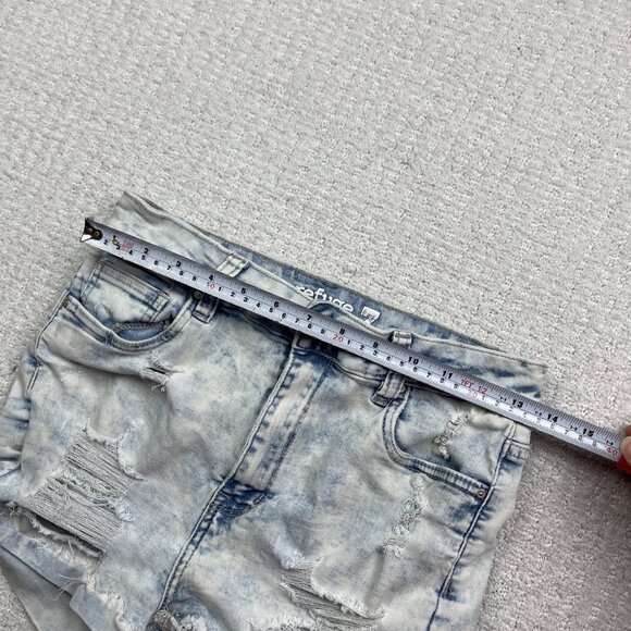Refuge Denim Miami High Rise Stretch Light wash Cut off Shorts Women’s 7 - Picture 7 of 11